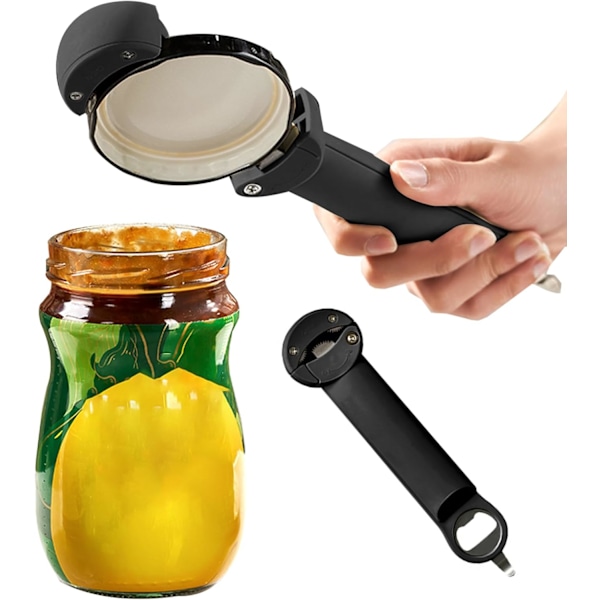 Burköppnare, Retractable Flasköppnare Justerbar Manuell Burköppnare Rostfritt Stål Multifunktionell Burköppnare Halkskydd