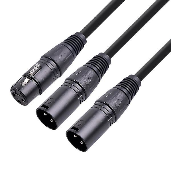 Xlr Splitter Kabel, 3 Pins Xlr Hun til Xlr Han Patch Y Kabel Afbalanceret Mikrofon Splitter Ledning Au