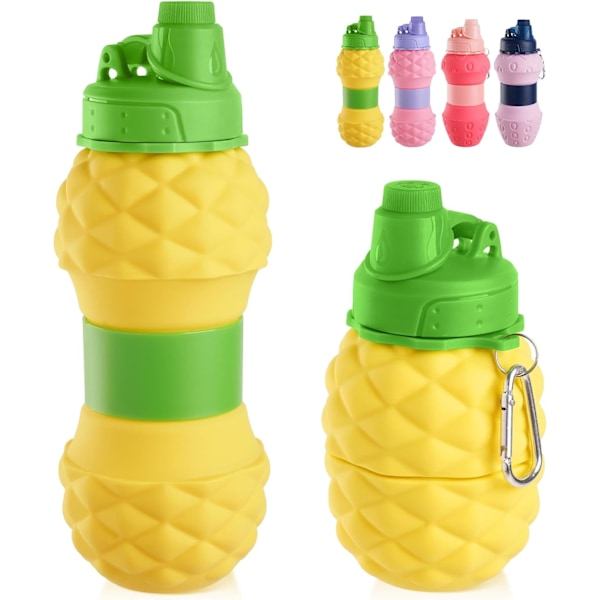 Silikoninen Kasaan Taittuva Vedenpullo, 700ml Taittuva Vedenpullo, Kannettava Matkavedenpullo BPA-Vapaa Vuotamaton Juomapullo