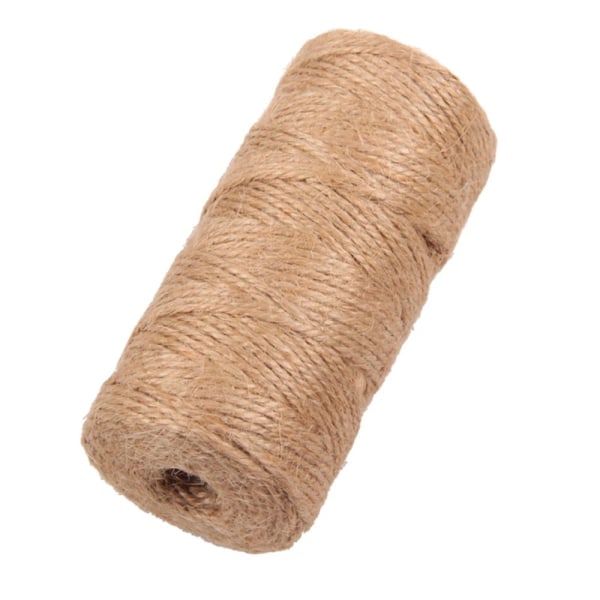 100m Jutesnöre 2mm String DIY Hantverk Presentinslagning Garn Rep Naturligt