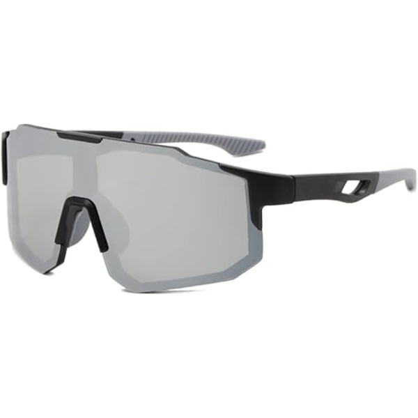 Sport Polariserad Solglasögon Cykelglasögon för Herrar-Damer Full Frame Solglasögon UV400 Skydd Skidglasögon Utomhus Cykel Gray