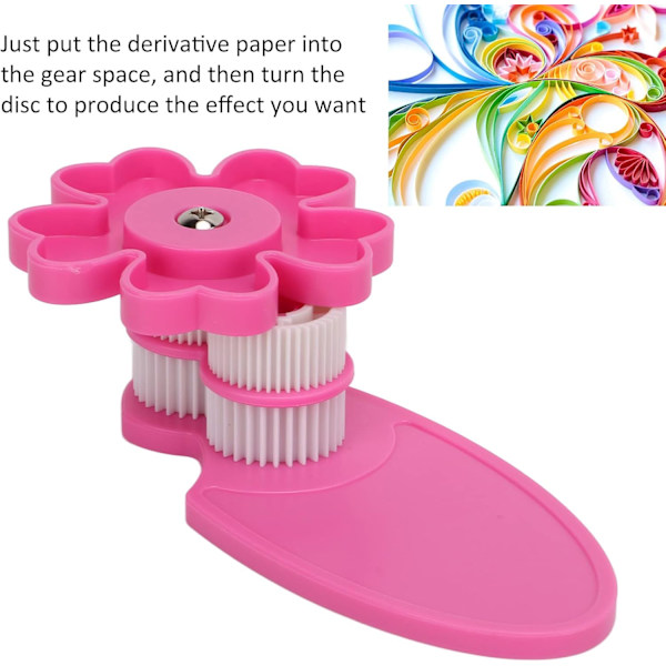 Paper Quilling -työkalu, muovinen DIY-rullatyökalu, kevyt ja yksinkertainen paperin rypytystyökalu taittojen, kukkien ja origami-käsitöiden valmistukseen