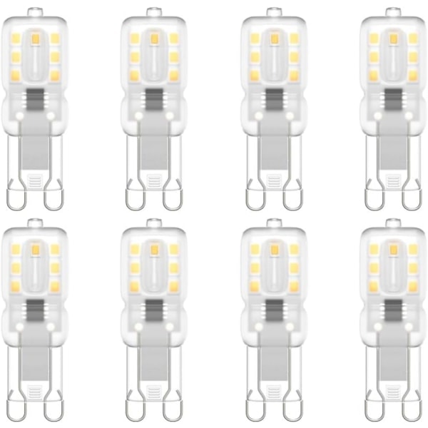 G9 LED-lampa, 220V Naturligt vitt 5500K 3W 8-pack - Perfet