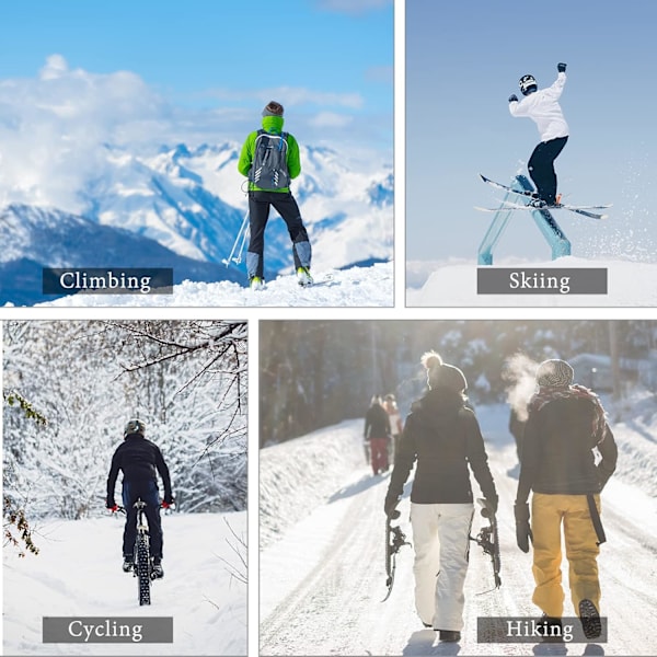 Vinter Touchscreen Handskar Herr Anti-Slip Termiska Handskar Stickade Herrhandskar med Silikonpartiklar Förtjockad Elastisk Vindtät Manschett Varm