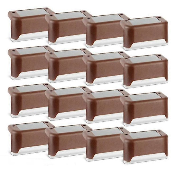 Solcelle LED Dæk Lys Udendørs Sti Have Trappe Trin Hegn Væglampe Hjem 4pcs