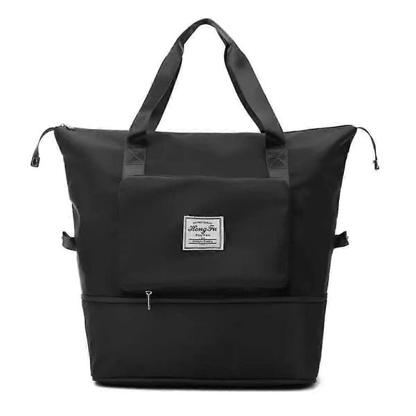 Nya Vikbara Resväskor Vattentät Tote Bagage för Kvinnor Stor Kapacitet Multifunktionell Duffel Handväska black