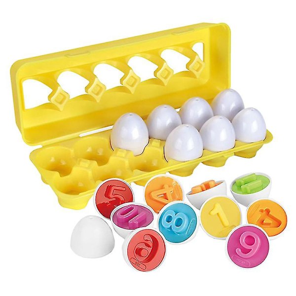 12 st Nummers Matchande Ägg