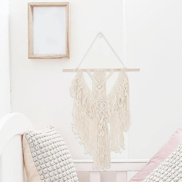 Makrame-seinävaate Tapetti Seinäkoriste Boho-tyyli Boheemi Kudottu