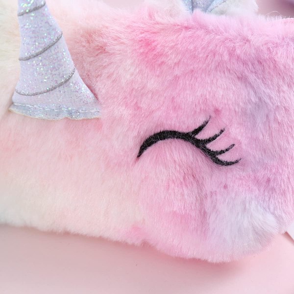 1 stk Enhjørning Blyantsæske Plys Enhjørning Taske Sød Makeup Taske Kosmetik Taske Stor Skrivebords Taske til Piger Børn