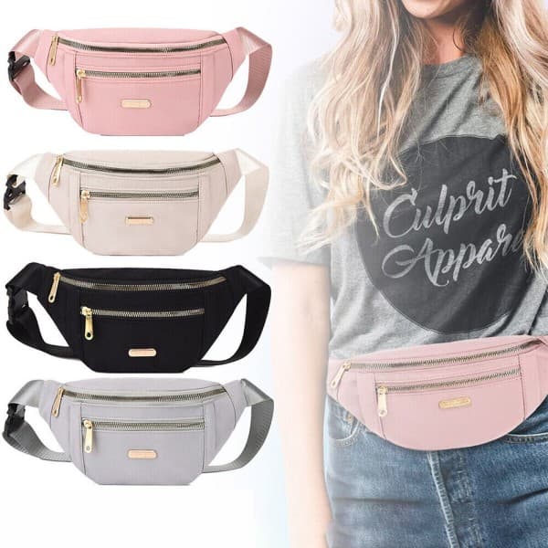 Lændetaske Fanny Pack GRÅ grå black
