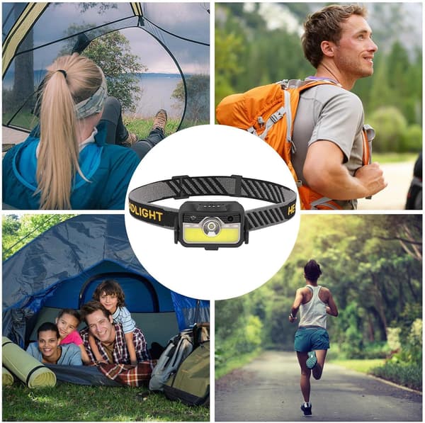 Vanntett Camping Hodelykt - Bærbar Hodelykt Camping LED Hodelykt med 6 Moduser | Super Lys LED