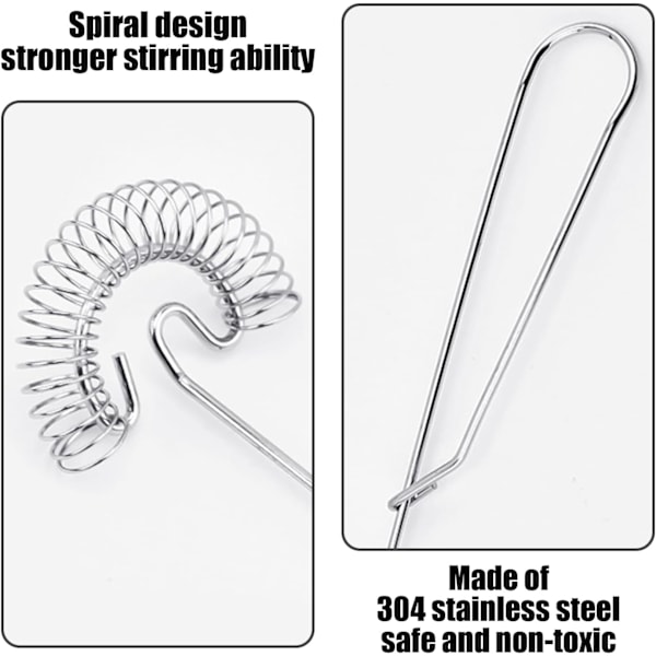 1 st rostfritt stål äggvisp, spiralvisp, mini äggvisp, snabb äggvisp, lämplig för restauranger, hemmakök