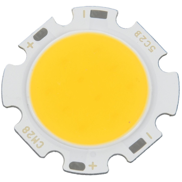 Geore 4x 5w Chip Light Pyöreä Cob Super Bright Led Light Led Lamput Lampunpolttimot Lämmin Valkoinen Dc15-17v