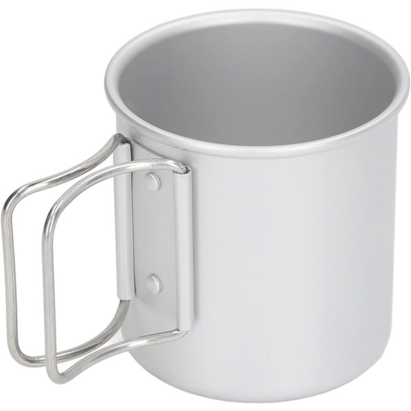 Campingmugg, aluminiumoxid, lätt, säker, ultralätt, hög hållfasthet, picknickvattenmugg med fällbart handtag för utomhusbruk