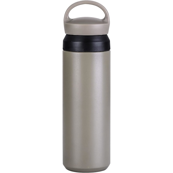 Isolerad rostfri vattenflaska 17 oz, 500 ml vakuummetall dricksflaska kall varm dryck flaska för arbete skola camping picknick återanvändbar 500ml-17oz Gray