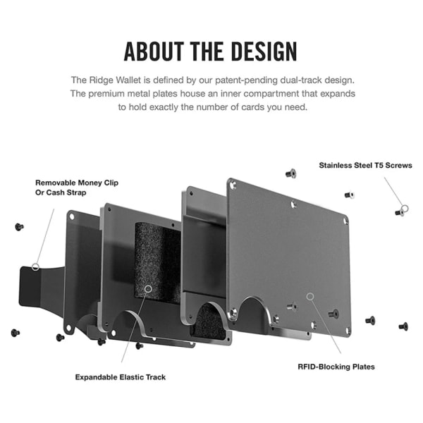 Herre Slim Ridge Man Punge Mærke Luksus Aluminium Kulstof RFID Metal Tasker Etui Carteira Masculina Kreditkort Holder Gray