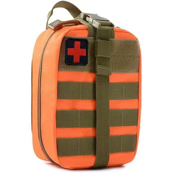 Första hjälpen-kit väska, EMT Rip Away Pouch, Taktisk MOLLE Första hjälpen-kit Medicinsk väska - Multifunktionell midjeväska Orange