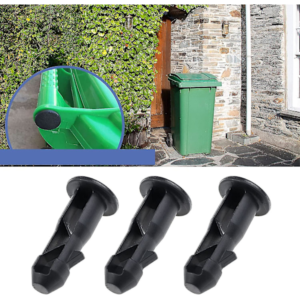 3 Par Plast Hjulbehållarlock Gångjärnstappar, 65mm X 18mm