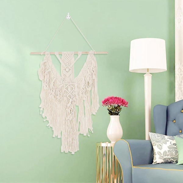 Makrame-seinävaate Tapetti Seinäkoriste Boho-tyyli Boheemi Kudottu