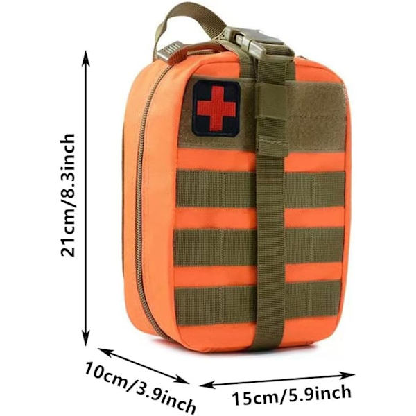 Första hjälpen-kit väska, EMT Rip Away Pouch, Taktisk MOLLE Första hjälpen-kit Medicinsk väska - Multifunktionell midjeväska Red