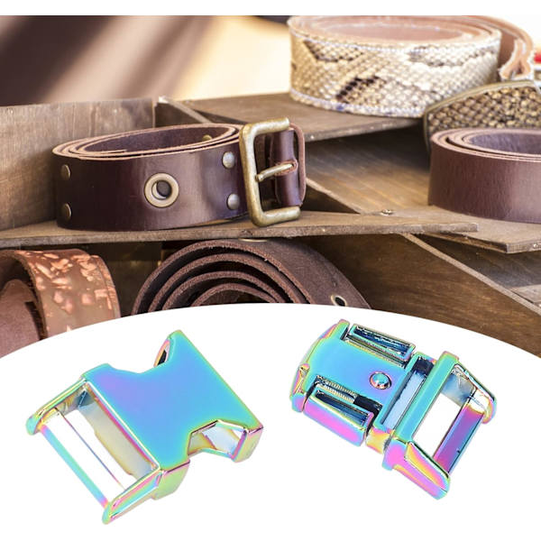 4 st Sidosläppespänne 25x47mm Metallspännen Sidosläppespänne för Ryggsäck Hundhalsband DIY(Färgglad)