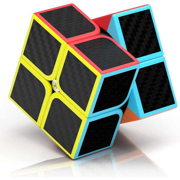 Nopeuskuutio, Magic Puzzle Cube Super-kestävä hiilikuitu tarra kirkkailla väreillä lapsille 2x2x2