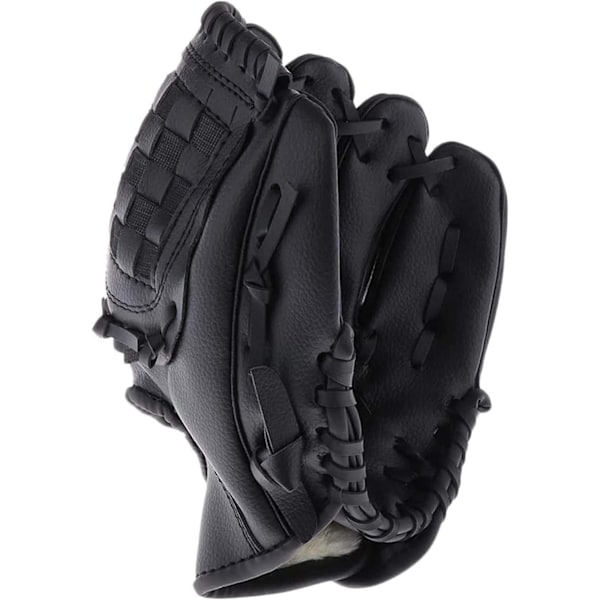 Baseballhandske Sport Slagträ Handskar med Baseball PU Läder Justerbar och Bekväm 10,5 tum 11,5 tum Höger Hand Kasta Black 11.5inch