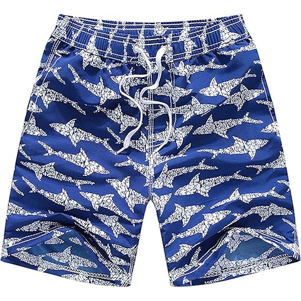 Voksen Strandshorts Menn Kvinner Gutter Jenter Badebukser Badetøy Surfing Bukser Boardshort 100-210cm 13-14 Years Blue