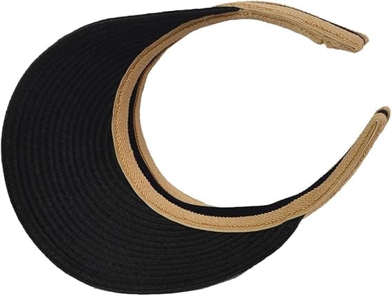 Solhatt for kvinner, strandhatt i strå, solhatt (2-pakning)