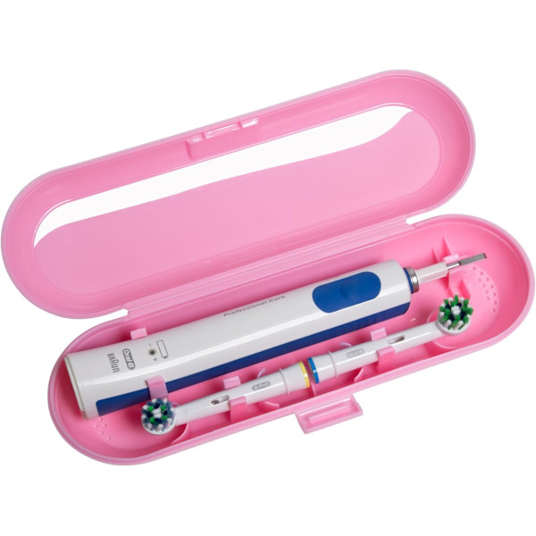 Rejsetaske til elektrisk tandbørste til Oral B & Philips Sonicare Pink