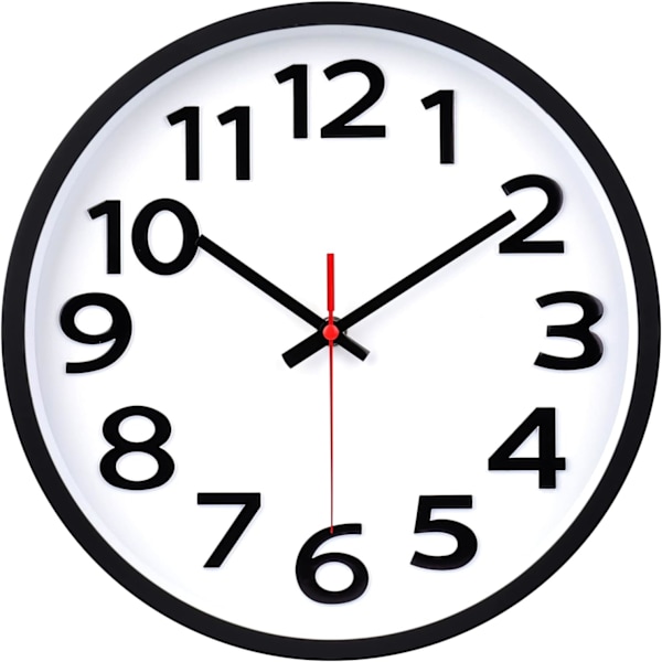 Väggklocka Tyst Icke-tickande 12 Tum/30CM Modern Väggklockor Dekorativ Kvalitet Analog Kvartsklocka Stor