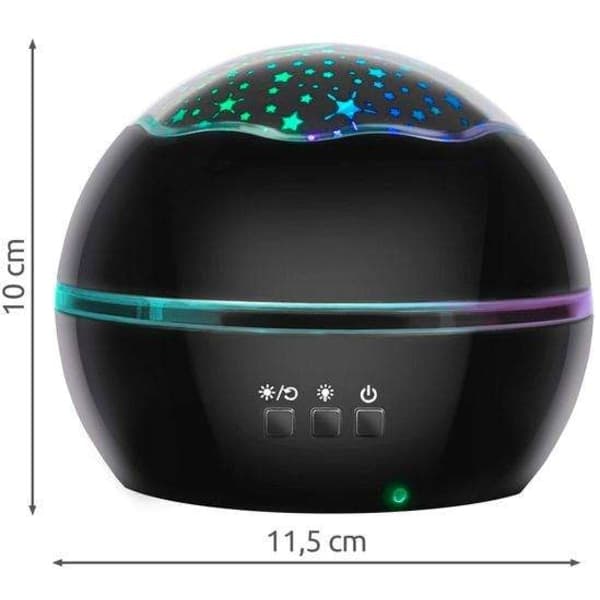 Stjerneprojektor - Galaxylampe - undervands projektor - sort