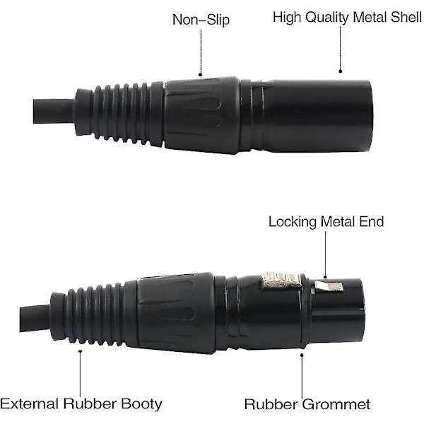 Xlr Splitter Kabel, 3 Pins Xlr Hun til Xlr Han Patch Y Kabel Afbalanceret Mikrofon Splitter Ledning Au