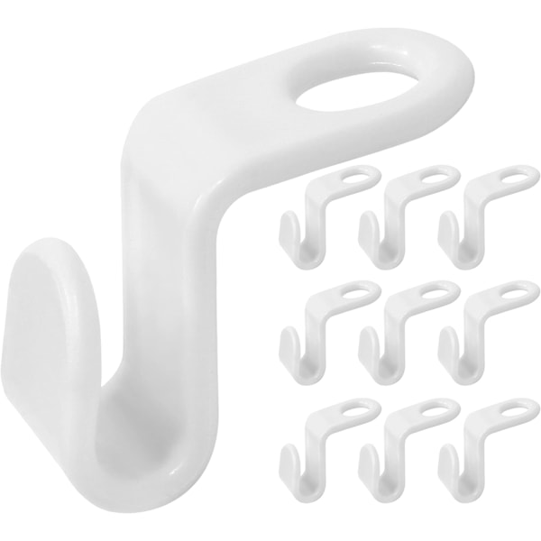 Klädhängare Connector Hooks, 20 st Klädhängare Hooks Super Space Saving för garderob, Vit