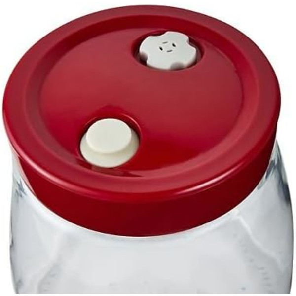 Fermenteringsburk med luftutsläppsventil 1L – Automatisk ventil för att släppa ut uppbyggda gaser