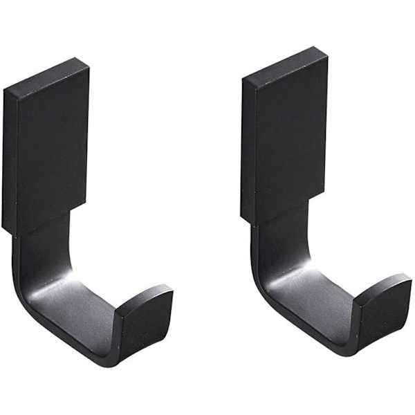 Coat Hook Brass Robe Towel Hooks Contemporary Style Matte Black Finish Wall Mounted - 2 Pack