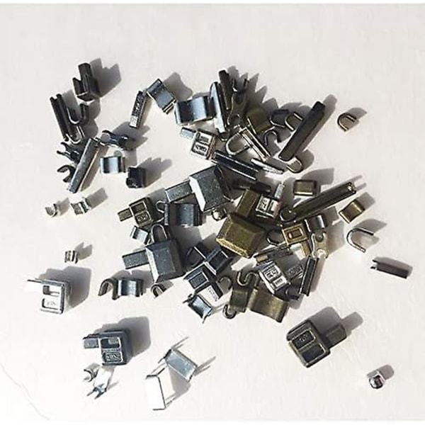 Vetoketjun Korjaussetti Metalli Kiinnike Insert Pin Vetoketjun Ylä-/Alaosa Stop (3 Väriä) 13 Sarjaa Vetoketjun Korjaus Tulppa, Korjaa Vetoketjun Stop Vetoketjun Vaihtoon