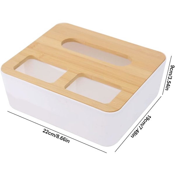 Servetthållare, servettdispenser näsduksdispenser multifunktionell praktisk näsdukslåda japansk stil bambu trä servett organizer fodral