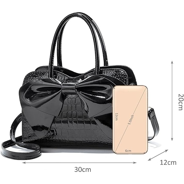 Handväskor för kvinnor Designer Top Handle Väskor Lackläder Crossbody Axelväskor Fest Clutch Väska Dam Elegant Tote Väska