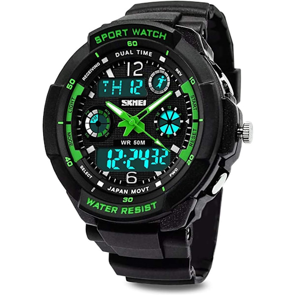 Digital-analog Kids Teenager Boys Girls Sport Digital Watch with Alarm Stopwatch Chronograph - 50m Water Proof Electronic Sport Watch for Boys