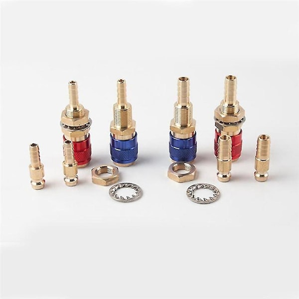2 stk. 8mm Vandkølet Vandadapter Hurtigkobling Fi