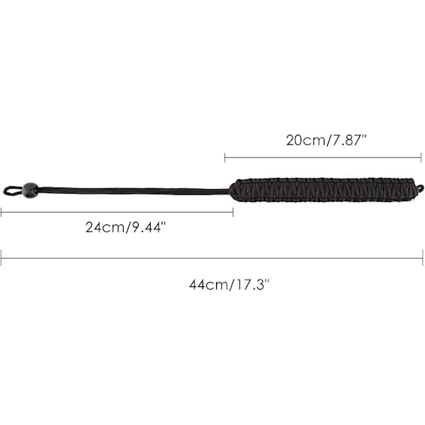 Universell flätad rem för videokamera (2-pack) – Justerbar Paracord bekväm utomhusaktivitet fläkt överlevnad och äventyrsarmband One Size Black + Red/Black