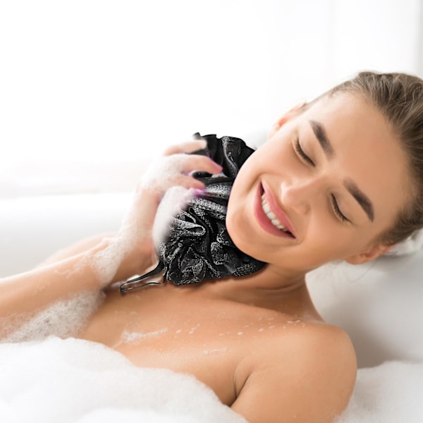 Badsvamp Loofah Spon, Exfolierande Bad Spon, Bad Och Er Spon - Black