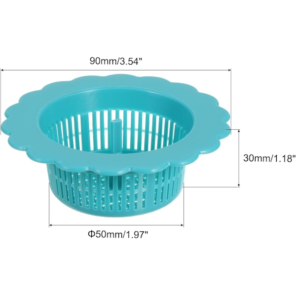 Viemäripesän suodatin, muoviset keittiöpesualtaan suodattimet hiusten kerääjät viemäripesän suodattimet keittiölle kylpyhuoneelle parvekkeelle Blue