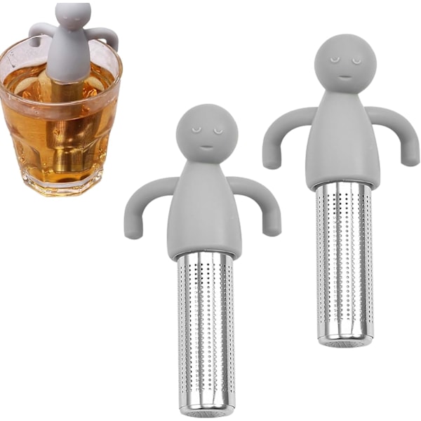 2 stk. Teinfuser for løst te, 304 rustfritt stål finmasket løs teinfuser, rustfritt stål for løs te, te sil for løs te finmasket