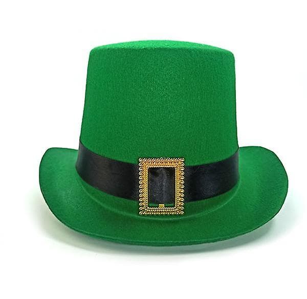 St. Patricks Day Leprechaunhatt med metallspenne