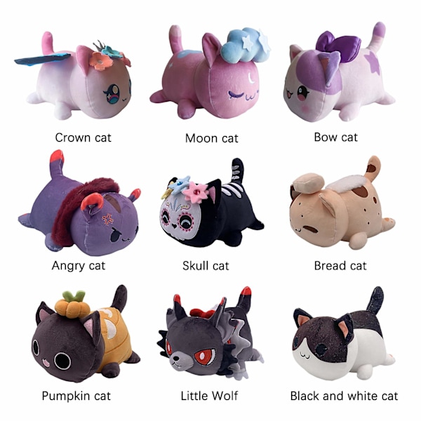 Aphmau Meow Meows Plush Aphmau Plyslegetøj Dukke Gave 25cm - Enhjørning Kat Angry cat