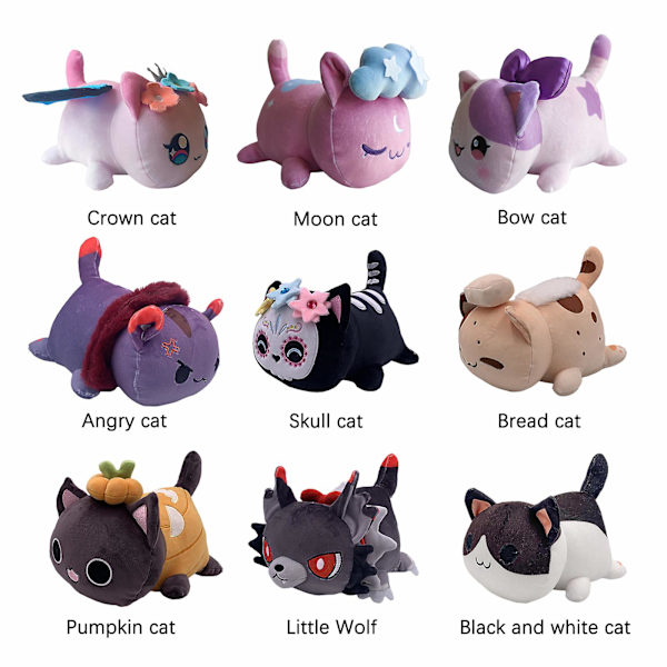 Aphmau Meow Meows Plushie Aphmau Plushie Nukke Lahja 25cm - Yksisarvinen Kissa Bow cat