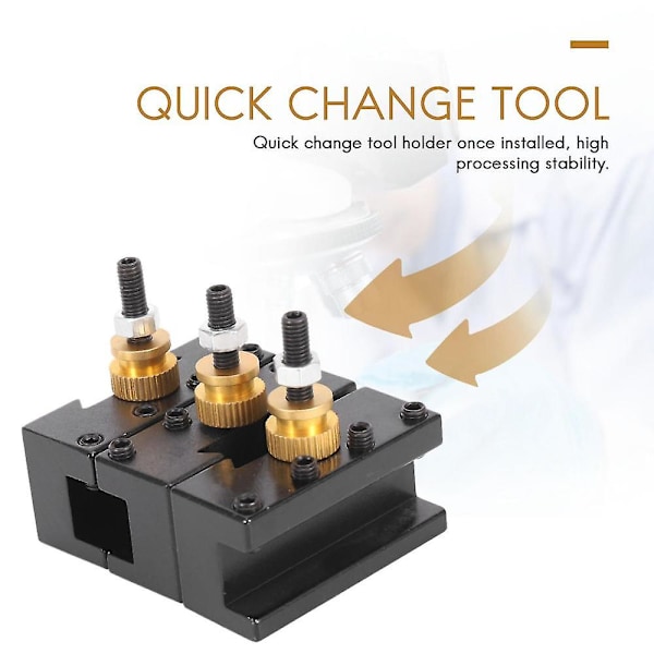 3-pack Mini Lathe Snabbväxlingsverktygshållare Kit (1/4-1/2 tum),
