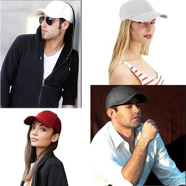 Unisex Baseballkeps Stor Huvudstorlek - 100% Bomull